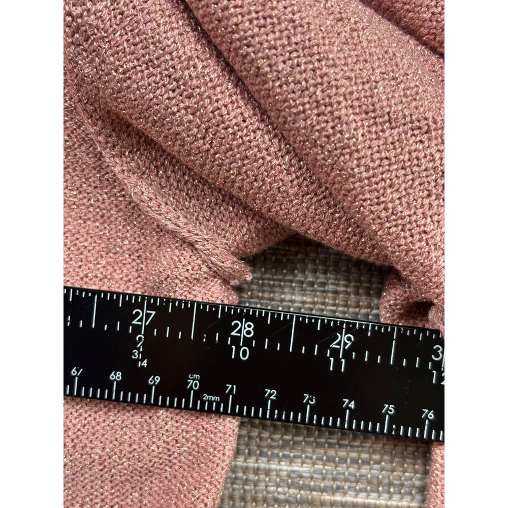 Peace Love World Sweater Women's Size 1X Dark Rose Pink Metallic Long Sleeve NEW - Picture 9 of 9